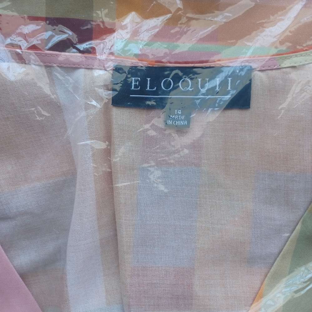 ELOQUII Cutout Waist Maxi Dress Multicolor Size 14 NWT - Picture 5 of 8